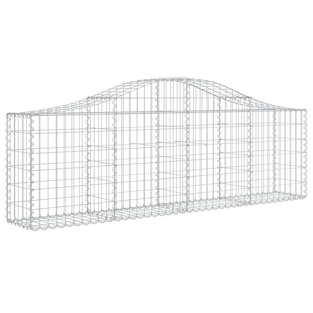 buede gabionkurve 4 stk. 200x30x60/80 cm galvaniseret jern
