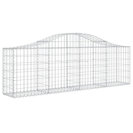 buede gabionkurve 10 stk. 200x30x60/80 cm galvaniseret jern