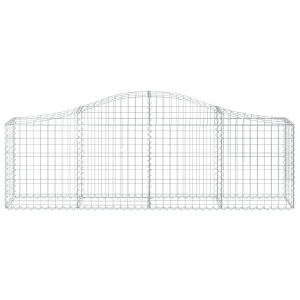 buede gabionkurve 10 stk. 200x30x60/80 cm galvaniseret jern