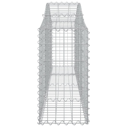 buede gabionkurve 10 stk. 200x30x60/80 cm galvaniseret jern
