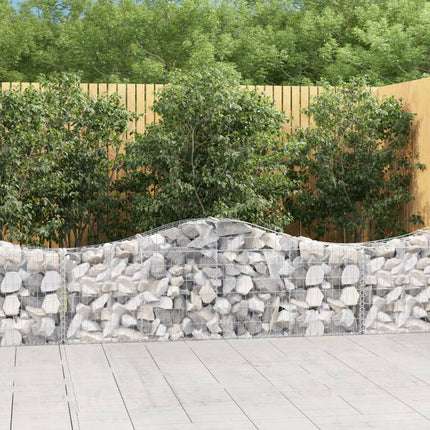 buede gabionkurve 10 stk. 200x30x60/80 cm galvaniseret jern