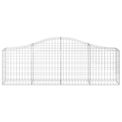 buede gabionkurve 12 stk. 200x30x60/80 cm galvaniseret jern