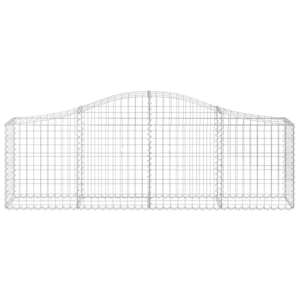 buede gabionkurve 13 stk. 200x30x60/80 cm galvaniseret jern
