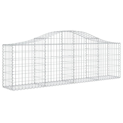 buede gabionkurve 14 stk. 200x30x60/80 cm galvaniseret jern