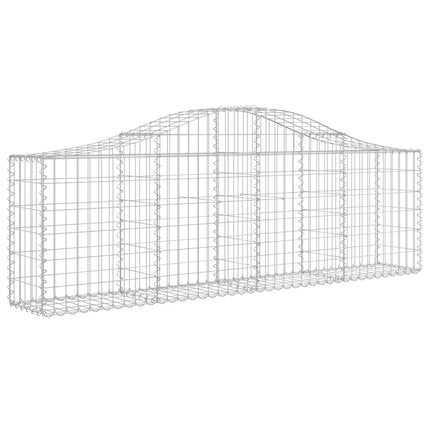 buede gabionkurve 15 stk. 200x30x60/80 cm galvaniseret jern