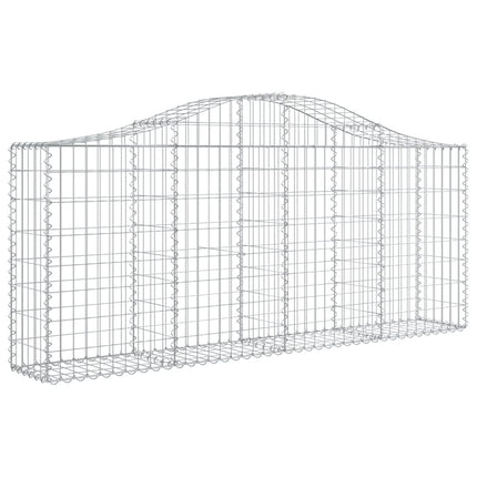 buede gabionkurve 6 stk. 200x30x80/100 cm galvaniseret jern