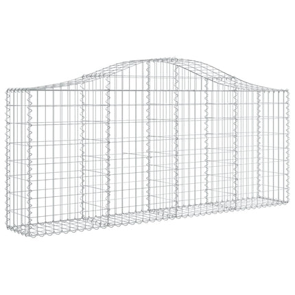 buede gabionkurve 12 stk. 200x30x80/100 cm galvaniseret jern