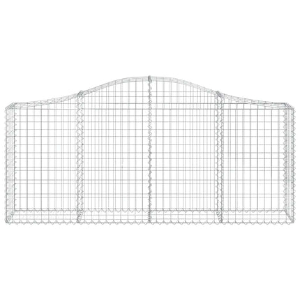 buede gabionkurve 13 stk. 200x30x80/100 cm galvaniseret jern