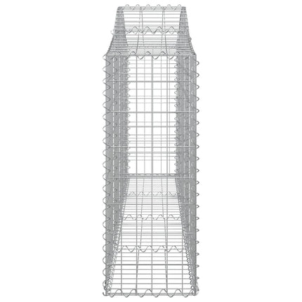 buede gabionkurve 15 stk. 200x30x80/100 cm galvaniseret jern