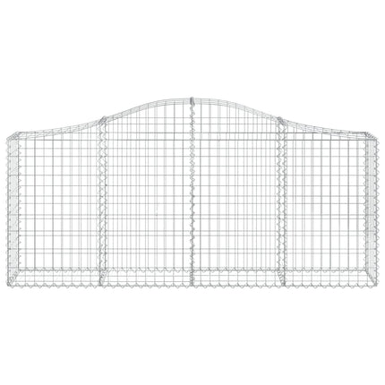 buede gabionkurve 18 stk. 200x30x80/100 cm galvaniseret jern