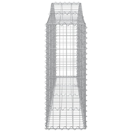 buede gabionkurve 20 stk. 200x30x80/100 cm galvaniseret jern