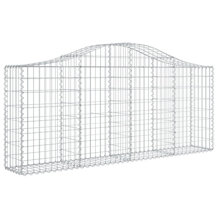buede gabionkurve 40 stk. 200x30x80/100 cm galvaniseret jern