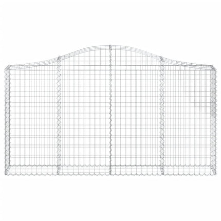 buede gabionkurve 2 stk. 200x30x100/120 cm galvaniseret jern