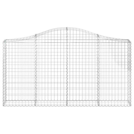 buede gabionkurve 12 stk. 200x30x100/120 cm galvaniseret jern