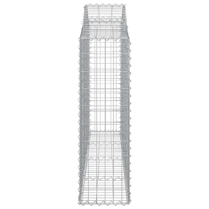 buede gabionkurve 12 stk. 200x30x100/120 cm galvaniseret jern