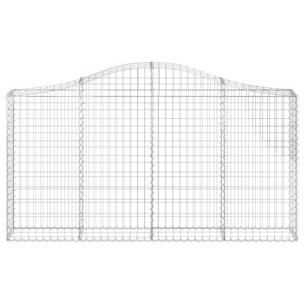 buede gabionkurve 15 stk. 200x30x100/120 cm galvaniseret jern