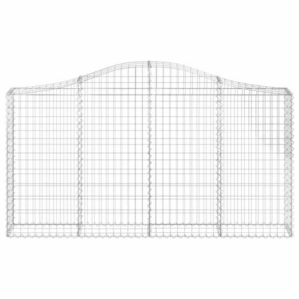 buede gabionkurve 18 stk. 200x30x100/120 cm galvaniseret jern