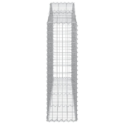 buede gabionkurve 25 stk. 200x30x100/120 cm galvaniseret jern