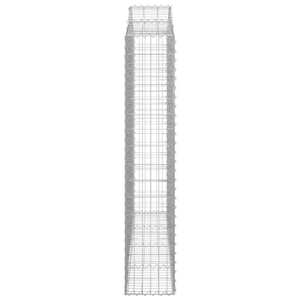buede gabionkurve 2 stk. 200x30x160/180 cm galvaniseret jern