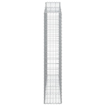 buede gabionkurve 5 stk. 200x30x160/180 cm galvaniseret jern