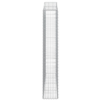 buede gabionkurve 2 stk. 200x30x180/200 cm galvaniseret jern