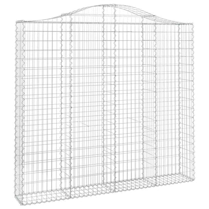 buede gabionkurve 3 stk. 200x30x180/200 cm galvaniseret jern