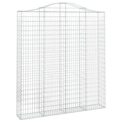buede gabionkurve 2 stk. 200x30x220/240 cm galvaniseret jern