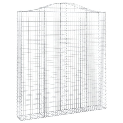 buede gabionkurve 3 stk. 200x30x220/240 cm galvaniseret jern