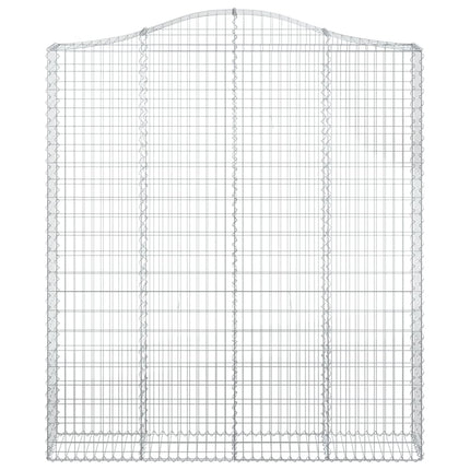 buede gabionkurve 3 stk. 200x30x220/240 cm galvaniseret jern