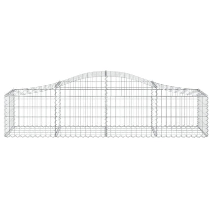 buede gabionkurve 2 stk. 200x50x40/60 cm galvaniseret jern