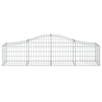 buede gabionkurve 6 stk. 200x50x40/60 cm galvaniseret jern