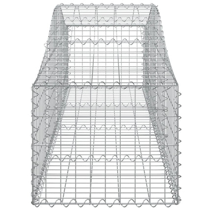buede gabionkurve 10 stk. 200x50x40/60 cm galvaniseret jern