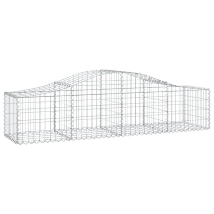 buede gabionkurve 13 stk. 200x50x40/60 cm galvaniseret jern