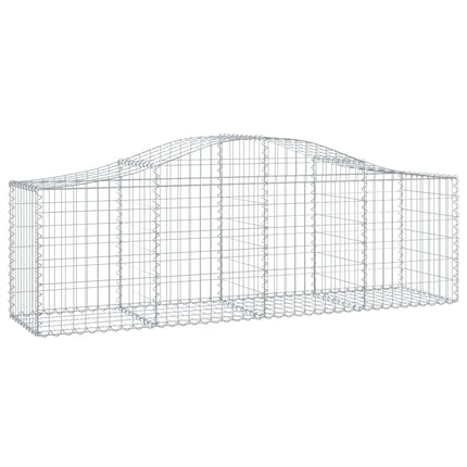 buede gabionkurve 2 stk. 200x50x60/80 cm galvaniseret jern
