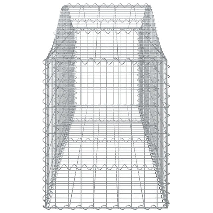 buede gabionkurve 2 stk. 200x50x60/80 cm galvaniseret jern