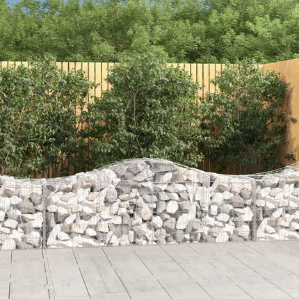 buede gabionkurve 10 stk. 200x50x60/80 cm galvaniseret jern