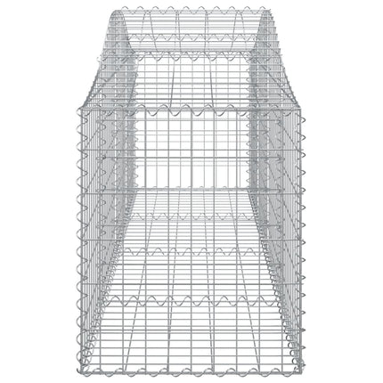 buede gabionkurve 15 stk. 200x50x60/80 cm galvaniseret jern