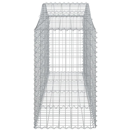 buede gabionkurve 2 stk. 200x50x80/100 cm galvaniseret jern