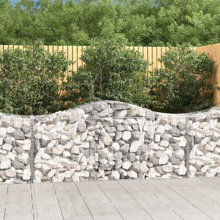 buede gabionkurve 30 stk. 200x50x80/100 cm galvaniseret jern