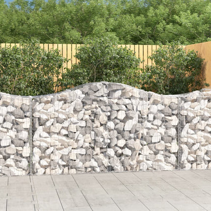 buede gabionkurve 2 stk. 200x50x100/120 cm galvaniseret jern