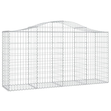 buede gabionkurve 4 stk. 200x50x100/120 cm galvaniseret jern