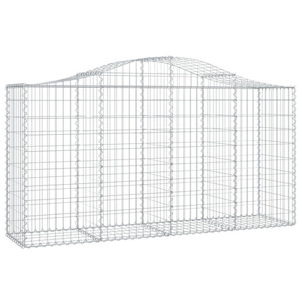 buede gabionkurve 5 stk. 200x50x100/120 cm galvaniseret jern