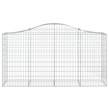 buede gabionkurve 10 stk. 200x50x100/120 cm galvaniseret jern
