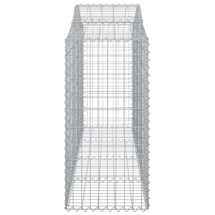buede gabionkurve 12 stk. 200x50x120/140 cm galvaniseret jern