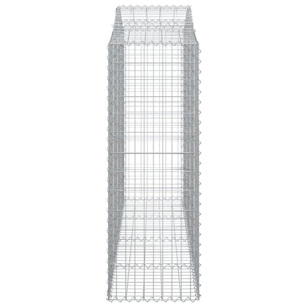 buede gabionkurve 3 stk. 200x50x140/160 cm galvaniseret jern