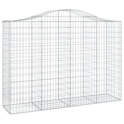 buede gabionkurve 10 stk. 200x50x140/160 cm galvaniseret jern