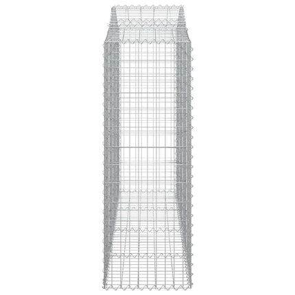 buede gabionkurve 12 stk. 200x50x140/160 cm galvaniseret jern