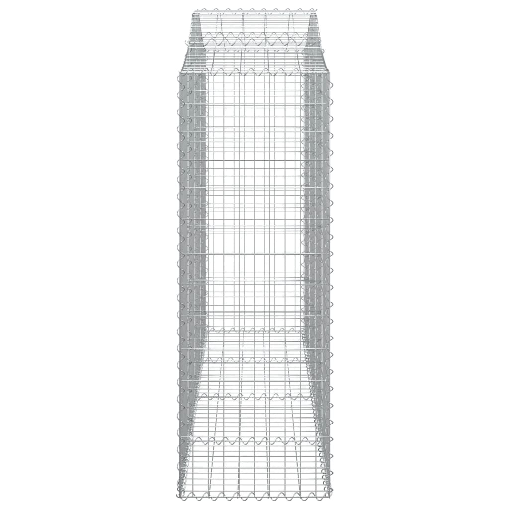 buede gabionkurve 20 stk. 200x50x140/160 cm galvaniseret jern