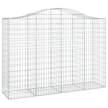 buede gabionkurve 30 stk. 200x50x140/160 cm galvaniseret jern