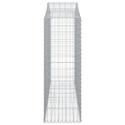buede gabionkurve 50 stk. 200x50x140/160 cm galvaniseret jern